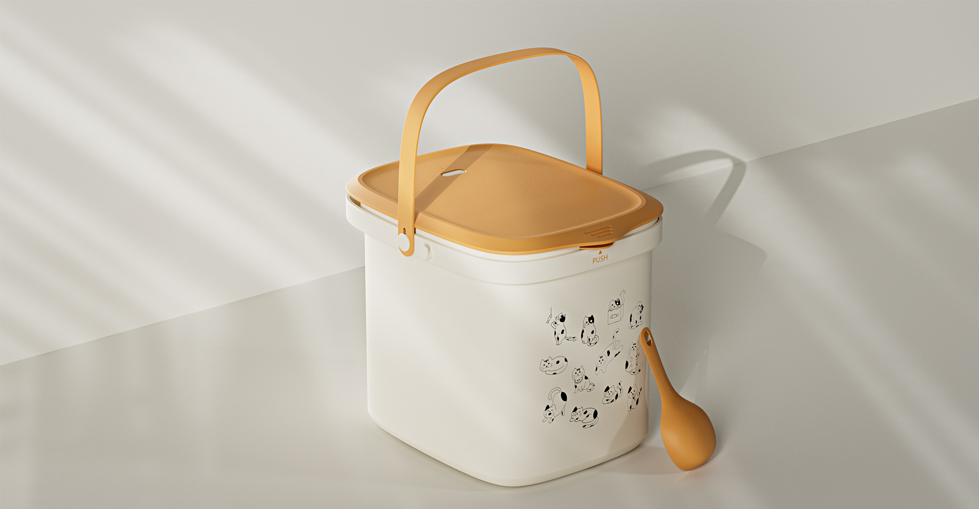 宠物真空储粮桶设计